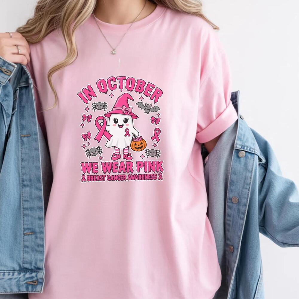 In October We Wear Ghost Witch Shirt,  Awareness T-Shirt